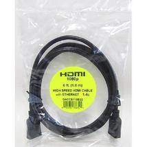 6 ft. High Speed HDMI Cable with Ethernet 1.4c - Male/Male - Black - £6.37 GBP