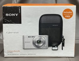 Sony Cybershot DSC-W830 20.1MP Digital SLR Camera Silver Zeiss Lens Bundle Works - £186.60 GBP