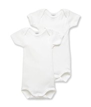 PETIT BATEAU PACK OF 2 UNISEX BABY  S/S ONESIES STYLE 15085 SIZES 1-24 M... - $26.99