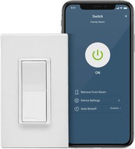 Leviton D215S-1Bw Decora Smart Wi-Fi, No Hub Required, 15A Light Switch. - £48.17 GBP