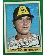 Doug Rader, Padres, 1976 #44T Topps Baseball Card, VG COND - £0.77 GBP