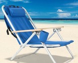 Backpack Beach Chair Folding Portable Chair Blue Solid Construction Colo... - $73.99