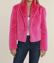 Dolce Cabo faux fur shawl collar jacket in Hot Pink - size XS - £48.10 GBP