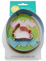 Wilton Easter Egg and Mini Bunny 2 pc Metal Cookie Cutter Set - £3.88 GBP