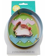 Wilton Easter Egg and Mini Bunny 2 pc Metal Cookie Cutter Set - £3.88 GBP