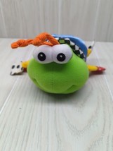 The First Years Rattle Wiggler Bug vibrating baby plush pull toy green head blue - £23.57 GBP