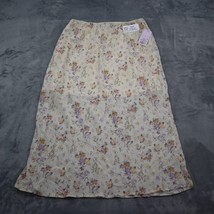 Wild Fable Skirt Womens L Beige Maxi Long Floral Chiffon Pull On Polyester - £17.86 GBP