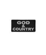 GOD &amp; COUNTRY 3&quot; x 1.5&quot; iron on patch (3841) Christian (C54) - £4.56 GBP