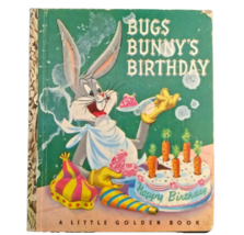 Bugs Bunny&#39;s Birthday 1950 Little Golden Book #98 Simon &amp; Schuster 1st Edition - £2.82 GBP