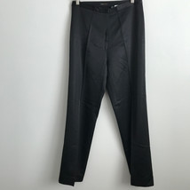 BCBGMaxAzria Dressy Wool Pant 6 Satin High Sheen Flat Front Side Zip Tux Trouser - £22.19 GBP