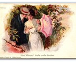Five Minutes Walk to the Station Romance 1911 DB Postcard Q19 - £3.11 GBP