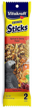 Vitakraft Crunch Sticks Apricot and Cherry Parrot Treats 12 count (6 x 2 ct) Vit - £40.04 GBP