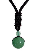 Bola de jade collar colgante nefrita jade 16 mm colgante cordón de piedr... - $6.33