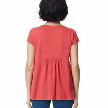 Gloria Vanderbilt Womens Embroidered Top Color Baked Apple Size S - £27.15 GBP