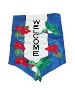 Welcome Garden Flag With Hummingbird &amp; Flower Design - $23.43 CAD
