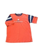 Men’s Team Starter Vintage Clemson Tigers Orange Navy T Shirt Tee Size XL - £15.37 GBP