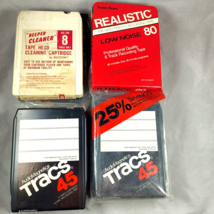 Blank 8-Track Tàpes For Recording Lot Of 7 Plus Head Çleaner Tape 70&#39;s Prop - £9.16 GBP