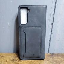 For Samsung Galaxy S21 FE Case Wallet Cover Black - USPT - £8.59 GBP