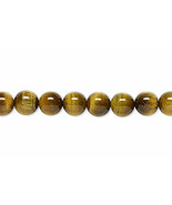 8mm Natural Brown Tiger Eye Round Beads, 1 15in Strand, stone, tigereye - £9.50 GBP