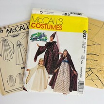 Vintage McCalls Costumes XS Girls To Misses Medieval Gown Vest Belt Hat FF 8937 - £9.40 GBP