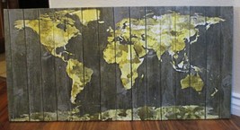 Canvas Wall Art World Map Retro Maps Prints on Canvas Ready To Hang 20&quot; x 40&quot; - £34.15 GBP