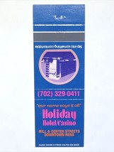 Holiday Casino Hotel Resort Restaurant Reno Nevada Match Book Cover Matchbox - £3.92 GBP