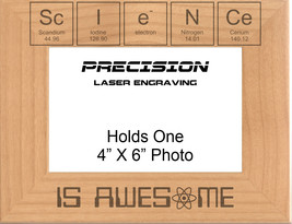 Science is Awesome Engraved Wood Picture Frame - Nerdy Geeky Science STEM - £18.95 GBP+