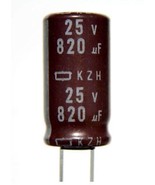 8pcs Nippon Chemi-Con KZH 820uf 25v 105C Radial Electrolytic Capacitor L... - $8.75