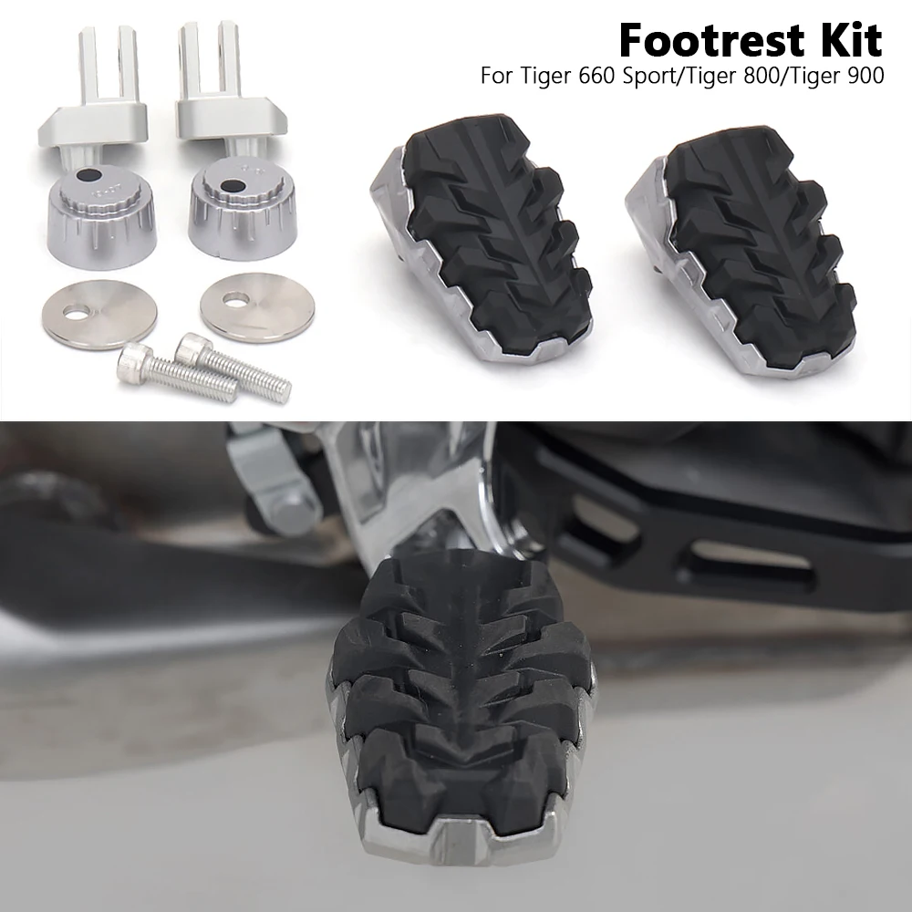 Motorcycle For Tiger 900 GT Rally Pro 2019-2024 Footrest Foot Pegs Pedal... - $105.12