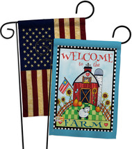 Welcome Down on the Farm - Impressions Decorative USA Vintage - Applique Garden  - £24.75 GBP