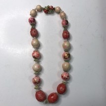 Vintage Coro Fruit Salad Necklace with Faux Pearls - £44.74 GBP
