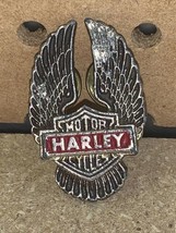 Vintage Harley Davidson Wings Pin Stamped 1976 MM Limited Chicago Silver /Red - £17.92 GBP