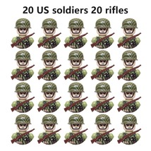 WW2 Military Soldier Building Blocks Action Figure Bricks Kids Toy 20Pcs/Set A10 - £18.86 GBP