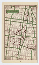 1951 Original Vintage Map Of Los Angeles California Downtown Business Center - $16.59