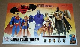 17&quot; Superman/Batman/Darkseid/Return Of Supergirl Dc Direct Action Figure Poster - £31.42 GBP