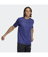 adidas Men&#39;s PrimeBlue Run For the Oceans T-Shirt Semi Night Flash Melan... - $29.97