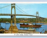 S.John&#39;s Ponte Portland O Oregon Unp Cromo Cartolina P4 - $4.04
