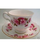 QUEEN ANNE RIDGEWAY POTTERIES Design PINK FLORAL Teacup - £23.12 GBP