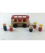 vintage fisher price little people Mini Bus And 5 Figures - $20.28 CAD