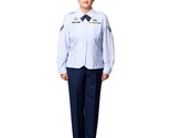 WOMENS REGULATION AIR FORCE USAF SHIRT LONG SLEEVE UNIFORM DRESS BLUE AL... - £25.59 GBP