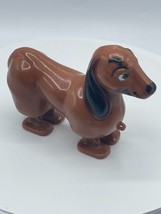 Vintage Dachshund Dog Ramp Walker Toy Hong Kong Weiner Dog Hot Dog Puppy - $14.24