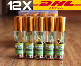 12X Green Herb Balsam Oil Ginseng Headache Dizziness Relief Pain Thai He... - $73.46