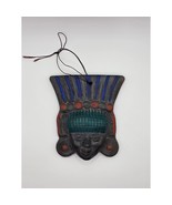 Vintage Mesoamerican Ceramic Mask Wall Hanging – Aztec Mayan Style - $441.79 MXN