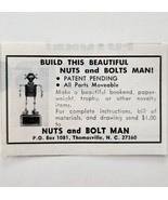 1969 Nuts And Bolts Man Building Kit Model Advertisement Crafts Supply F... - $372.45 MXN