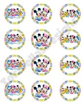 Baby Mouse Edible Images Wafer Precut Twelve 2" Baby Shower Cupcake Toppers, Coo - £11.56 GBP