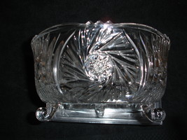 Vintage  Anna Hutte Bleikristall 24% Lead Crystal Scalloped Footed  Bowl  German - £23.52 GBP
