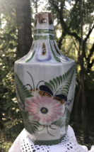 Floral Fern Vtg Ken Edwards El Palomar Tonala Mexico Pottery Folk Art Vase 9.25” - £66.57 GBP