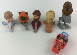 Star Wars Bobble Head Figures Speeder X Wing 6pc Lot Burger King Kids Club Toy - £10.05 GBP