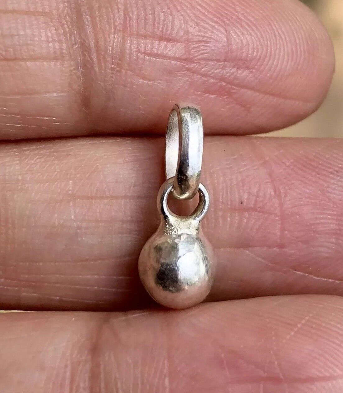 Colgante de bola de plata maciza religiosa hindú de plata pura 999, 2-2,... - $18.61