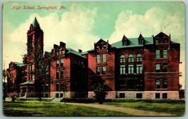 High School Building Springfield Missouri MO UNP Unused DB Postcard H2 - $2.92